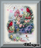 Mini Bird & Flower Scene