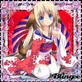 Neko Kimono Girl Red and Blue!