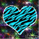 Sparkly Zebra Heart