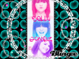 Selly Gomez in blue,pink and purple!!