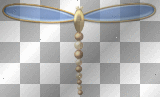 deco libellule bleu or -c