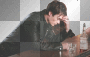 Damon is drinking on The Vampire Diaries, transparent (nyeSte*)