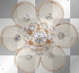 AJESIEN AUTUMN FALL GLITTER GLITTER FLOWER GOLD