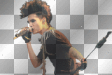 Bill Kaulitz with Black and Silver Chain Shirt
