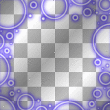 Blue and White Circles Frame