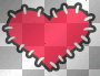 Animated Heart deco backgroun transparent 