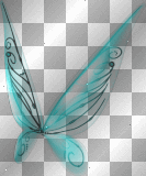 Fairy wings teal