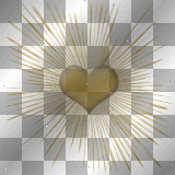 heart/starbust - gold