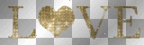 Deco Love Word Glitter~Gold