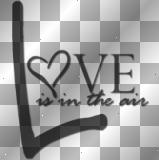 SERCE HEART LOVE valentine  BLACK