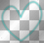 Blue turquoise heart emo light