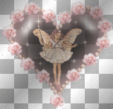 Kerstie: Glitter Pink Black Angel Hearts