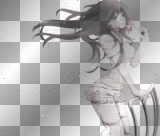 anime girl rose blck and white naohina~~♥