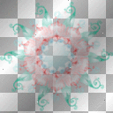 pink and blue circle deco