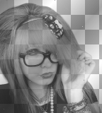 EMO SCENE GIRL BLACK ORANGE