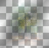 soave tree forest landscape vintage transparent green