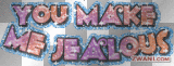 you make me jealous ! pink purple glossy ²u