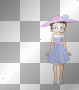 betty in blue and pink