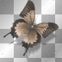 Vintage Butterfly Scrap Brown