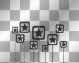 Retro Stars Red Black Silver Font Deco Emo Scene Flashing Animated