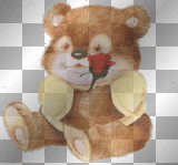 Animated I LOVE YOU Bear with red rose Faster movement.
