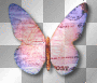 Paper butterfly pink purple 