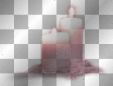 DODATKI DECO TRANSPARENT VINTAGE candle pink 