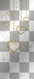 Gold Heart Pendant Jewel Garland Border__