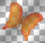 orange butterfly - melarocks_stamps