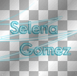 Selena.Gomez.Text.Turquoise.Blue.White.Glitter.Neon.Magic.Cute.Girl.Music[marnanda21]