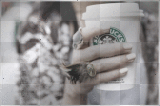 Girl StarBucks Nails White Create By:Cerezita08