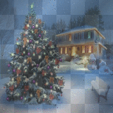 Christmas winter background animated