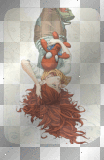 redhead girl with spiderman doll