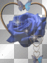 Herzrose blau