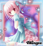 pink blue anime girl