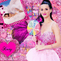 Katy Perry In Bubble Gum Pink..
