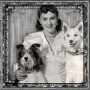Vintage Woman and Her Doggies