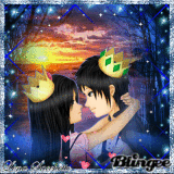 Love anime and sunset by Lena Sacchetto