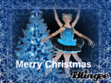 blue christmas ballerina