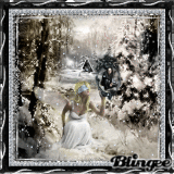 winter lady black and white