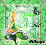 Tinker Bell in green glitter~Oriqinal Blingee~Don't Copy!!!