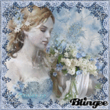 Girl vintage in blue  p