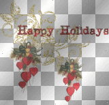Animated - Sue's Golden Heart Wreath HAPPY HOLIDAYS! :D