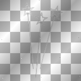 Stars Stick Deco Silver Transparent