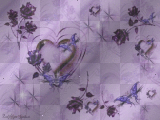 beauitful purple roses hearts backround....