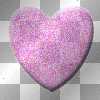 PINK HEART GLITTER LOVE DECO
