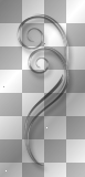 Vintage deco silver spiral