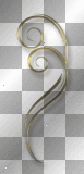 Vintage deco gold spiral