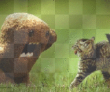 [RAWR] Domo and a cat