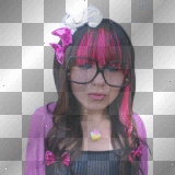 Emo scene girl pink